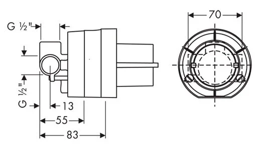 Душ гигиенический Hansgrohe Logis 71606000/32129000/27454000/13620180 хром