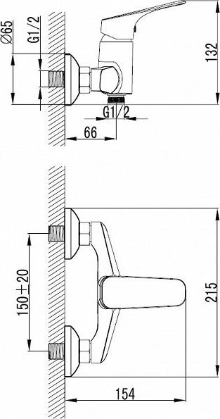 Смеситель для душа Iddis Vinsente VINSB00i03WA, хром