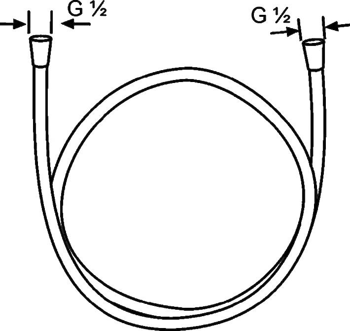 Шланг для душа 125 см Kludi Logoflex 6105505-00, хром