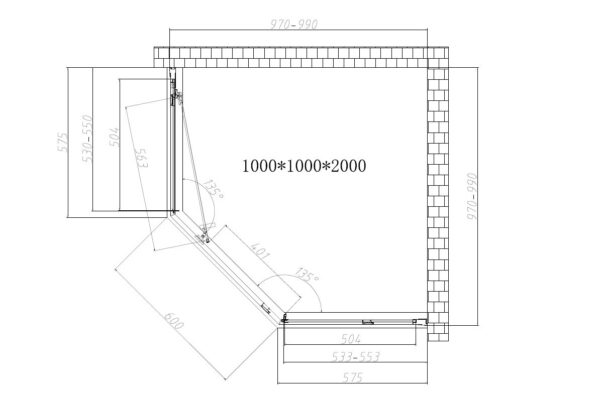 Душевой уголок Vincea Show VSP1-4SH100CL 100x100, хром, стекло прозрачное