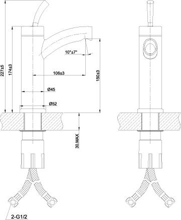 Смеситель Lemark Element LM5106S для раковины