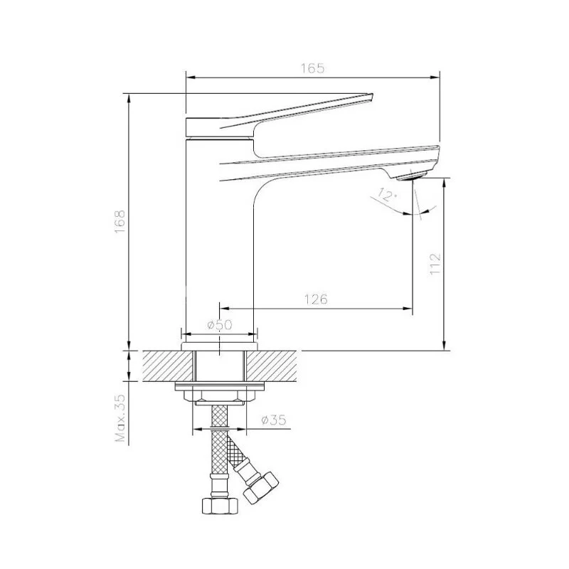 Смеситель для раковины Belz B10572-7 черный