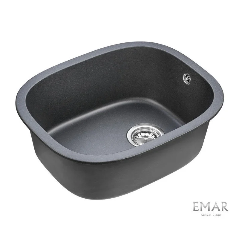 Кухонная мойка Emar Quartz EMQ-1560.P Морион черный