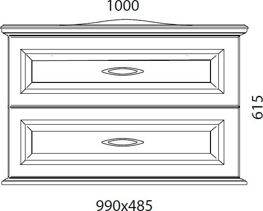 Тумба с раковиной Edelform Mero 100 белый глянец