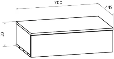 Тумба Diwo Элиста 70 С20441 белый