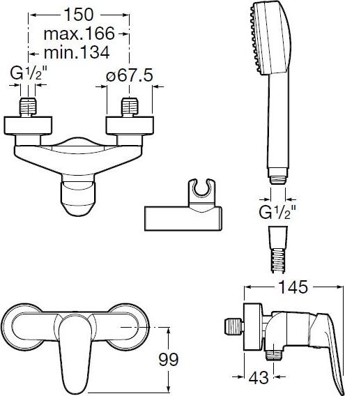 Смеситель для душа Roca Logica 5A2027C00