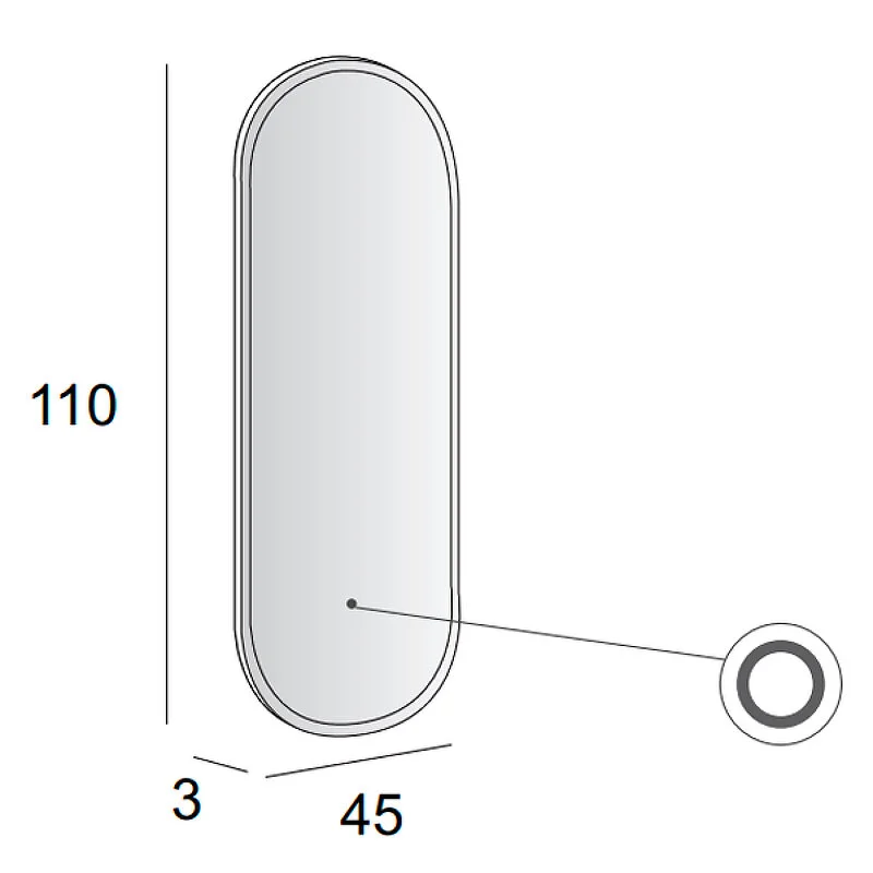 Зеркало BelBagno 45095 белый