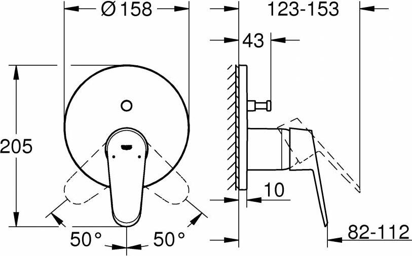 Смеситель для ванны Grohe Eurodisc Cosmopolitan 24056002