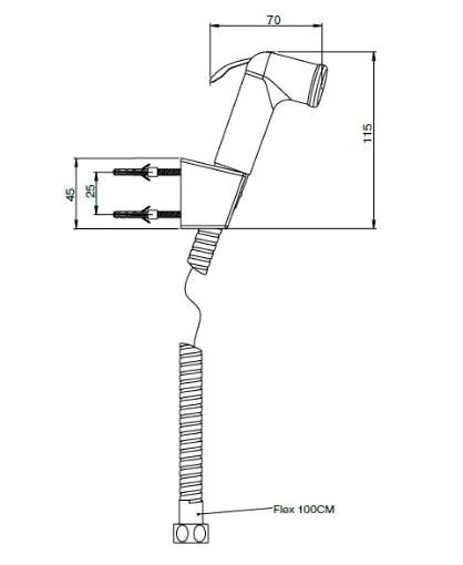 Душевая лейка Paini Aria 53CR174KIT-shower хром