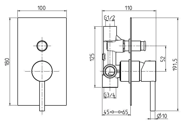 Смеситель для душа M&Z MZ-Expo MZE02800 хром