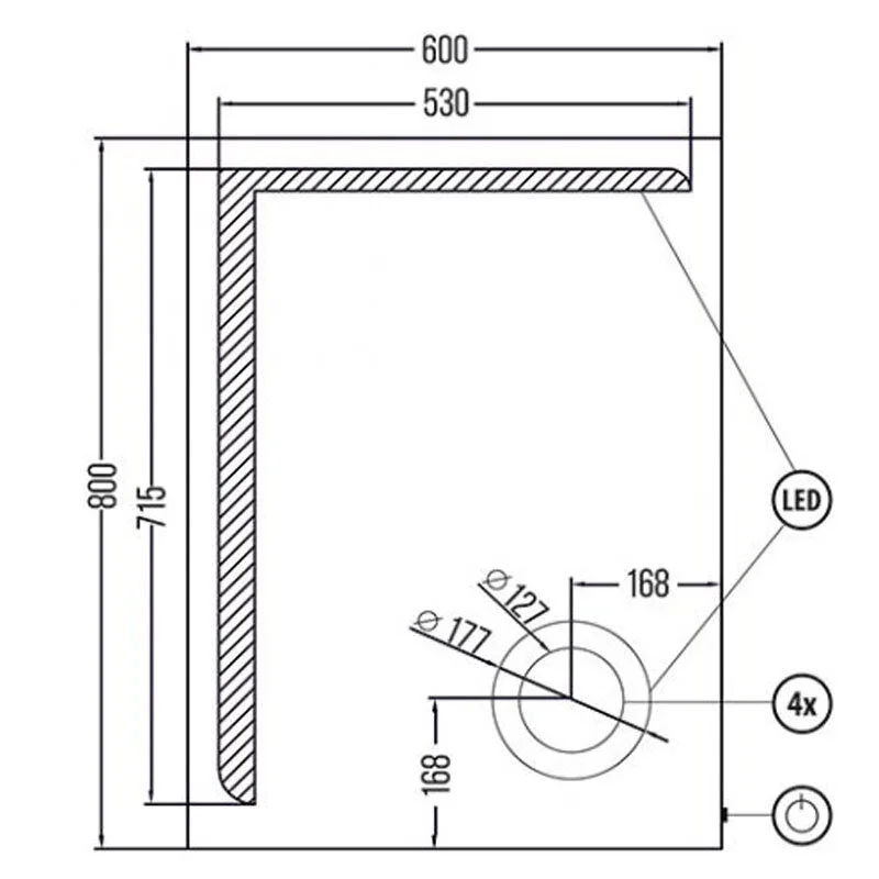 Зеркало Gair Art MRM0151 белый