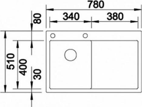 Кухонная мойка Blanco Claron 4 S-IF 521623 чаша справа