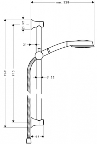 Душевой гарнитур Hansgrohe Croma 27768000