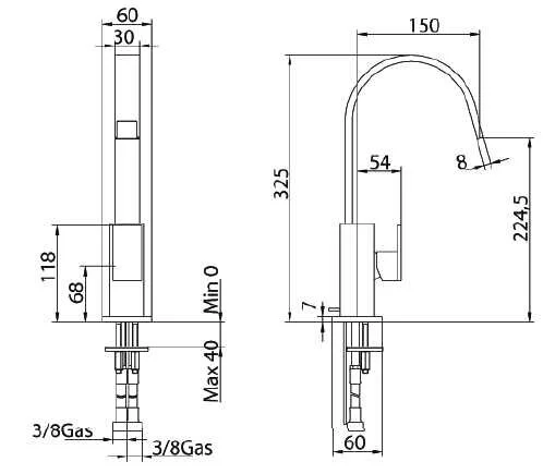 Смеситель для раковины Bandini Ice Cube 2 750220PN05 хром