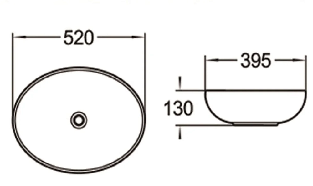 Раковина накладная SantiLine SL-1020 белый