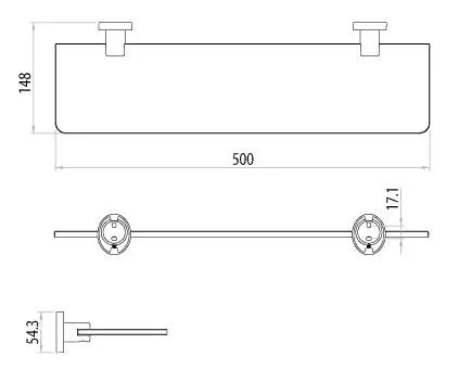 Полка LEMARk Atlantiss LM3233C серый