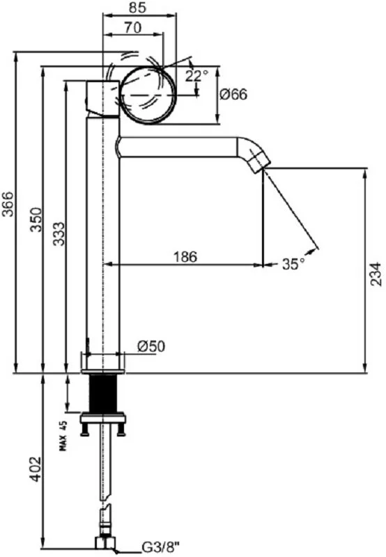 Смеситель для раковины Jacob Delafon Vivienne Signature E38683-LB3-2MB латунь