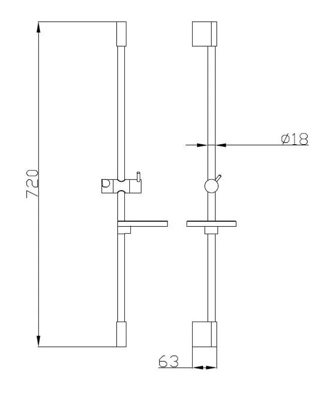 Штанга душевая Esko SR622 хром