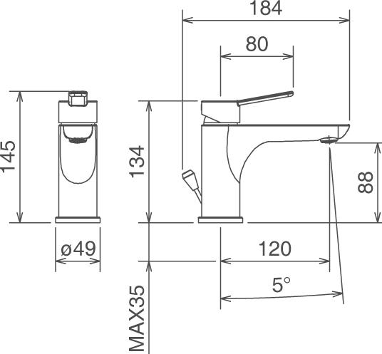 Смеситель La Torre Newpro 42008CS.CR с донным клапаном для раковины