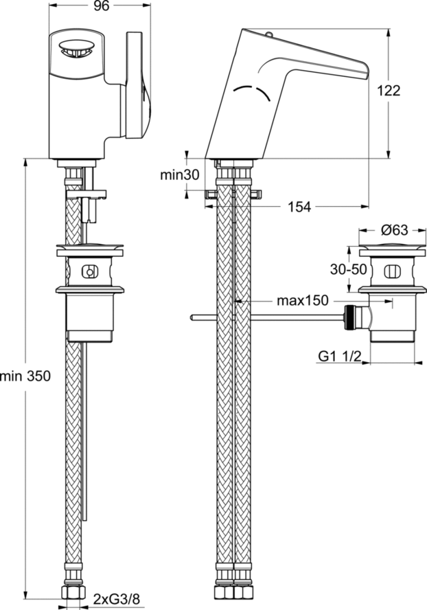 Смеситель Ideal Standard MELANGE B8630AA для раковины, хром