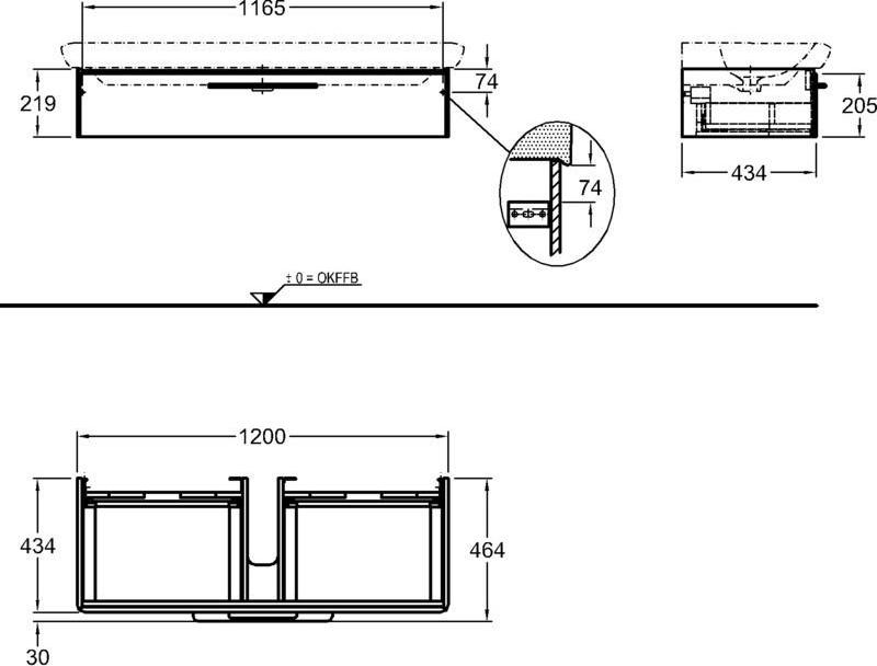 Тумба под раковину 120 см Geberit It! 819031000, зеленый