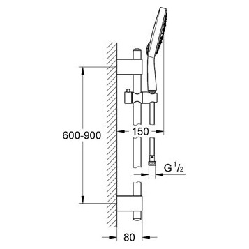 Душевой гарнитур Grohe Power and Soul 27745000