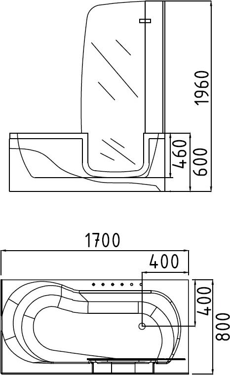 Акриловая ванна Gemy G9246 B R