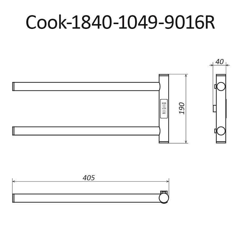 Полотенцесушитель электрический Маргроид Cook Cook-1840-1049-9016R белый