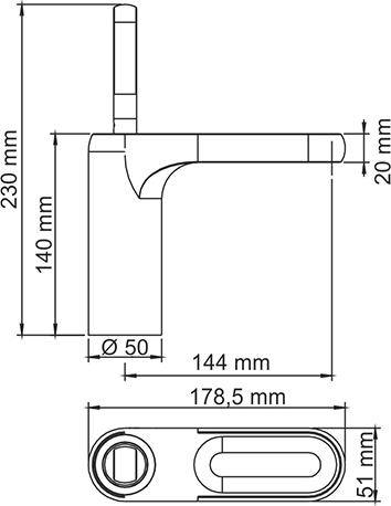 Смеситель Wasserkraft Kammel 1800 для раковины