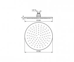 Душ верхний Emmevi C06657mm300CR хром