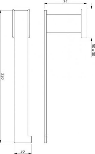 Полотенцедержатель Artize Quadra QUA-CHR-61723 хром