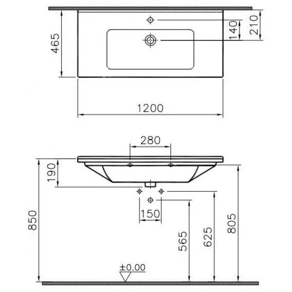 Раковина VitrA S50 5480B003-0001 белый