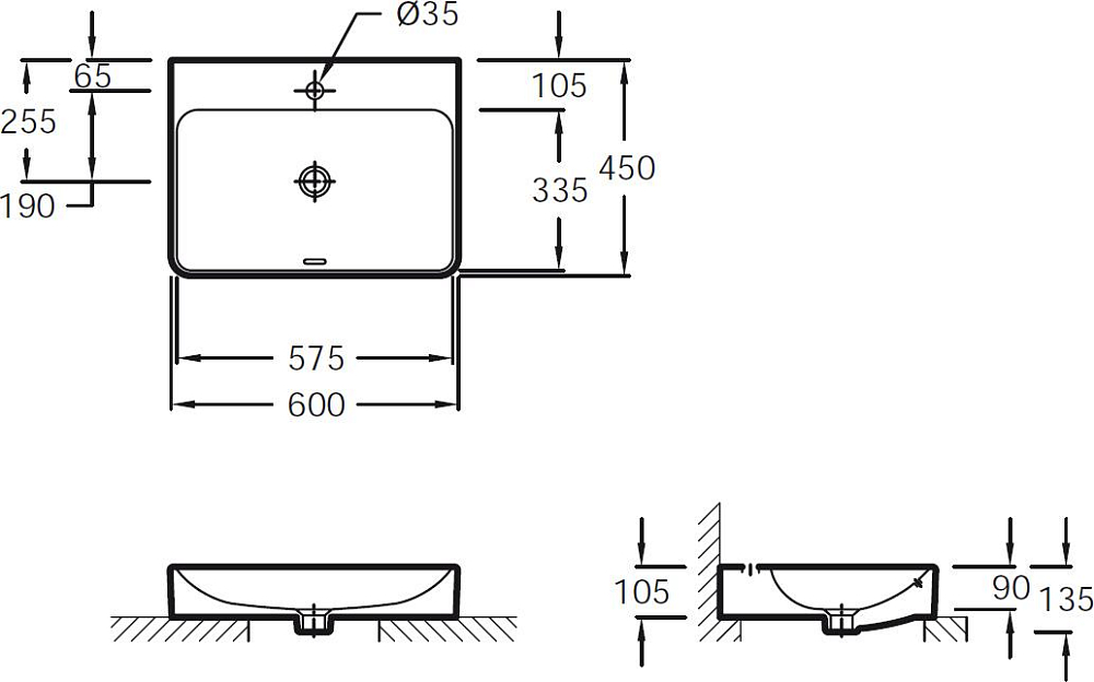 Раковина Jacob Delafon Vox EVD112-00 60 см