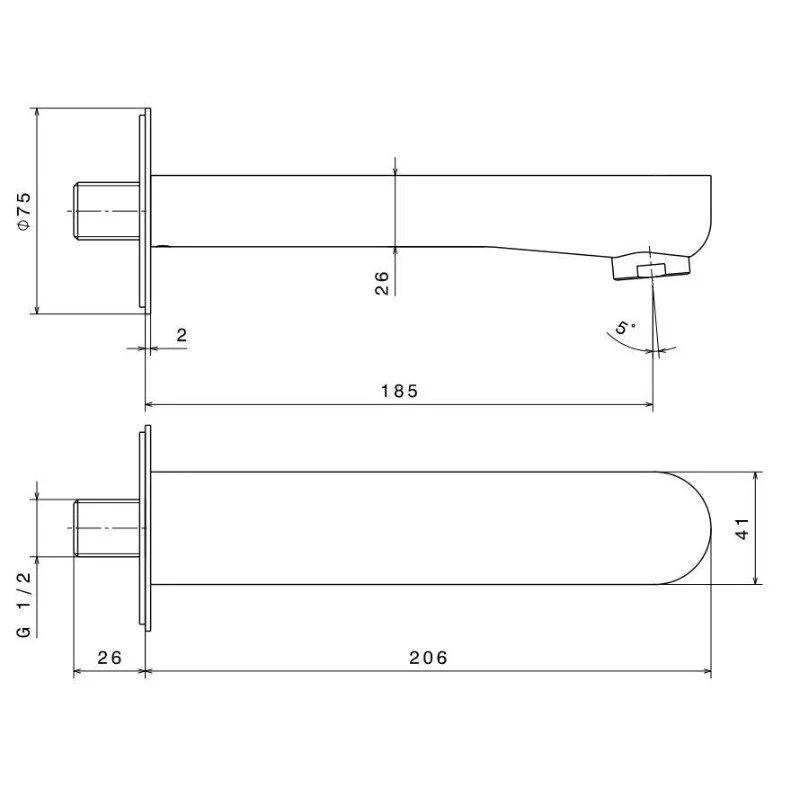 Излив  Kerama Marazzi Ole 69487KM.01.093 черный