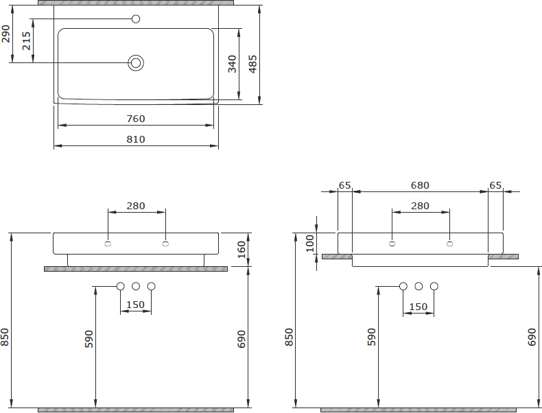 Раковина Bocchi Scala Arch 1078-001-0126 белый