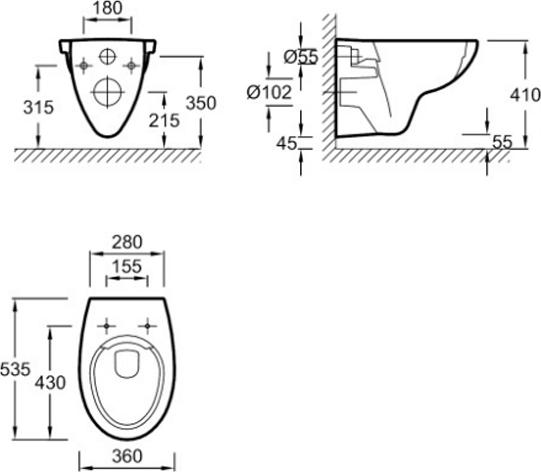 Комплект Jacob Delafon Patio E29025-NF/EDV102-00