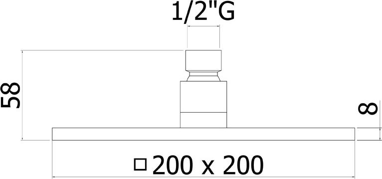 Верхний душ Paffoni Syncro ZSOF075NO с держателем ZSOF063NO