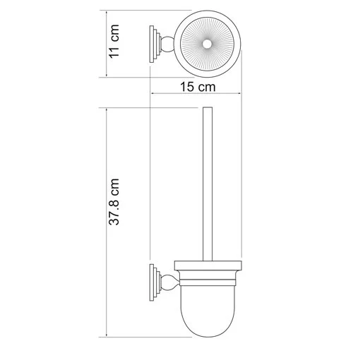 Ёршик WasserKRAFT Ammer К-7000 K-7027 хром;белый