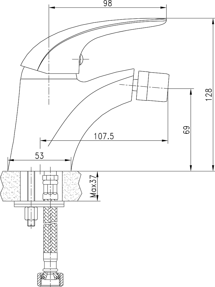 Смеситель Aquanet Cobra SD90364 для биде