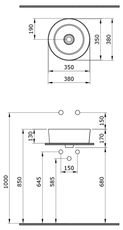 Раковина накладная Bocchi Modena 1174-011-0125 желтый