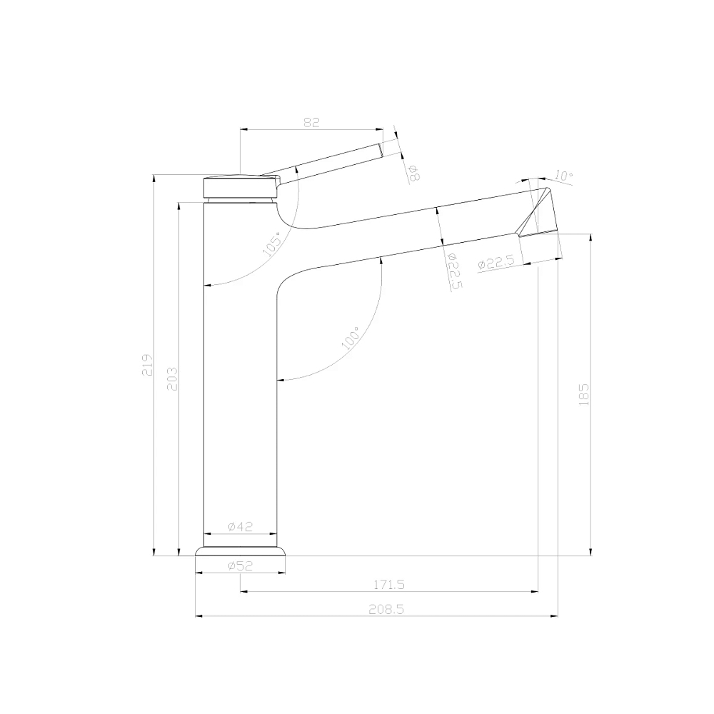 Смеситель для раковины Lemark Minima LM3837C хром