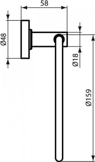 Полотенцедержатель 16 см Ideal Standard IOM A9130AA, хром