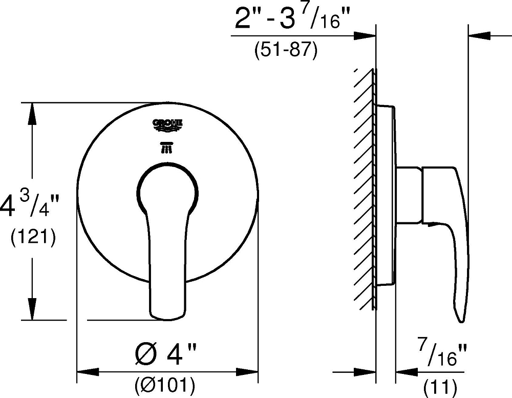 Переключатель потоков Grohe Eurosmart 19970002