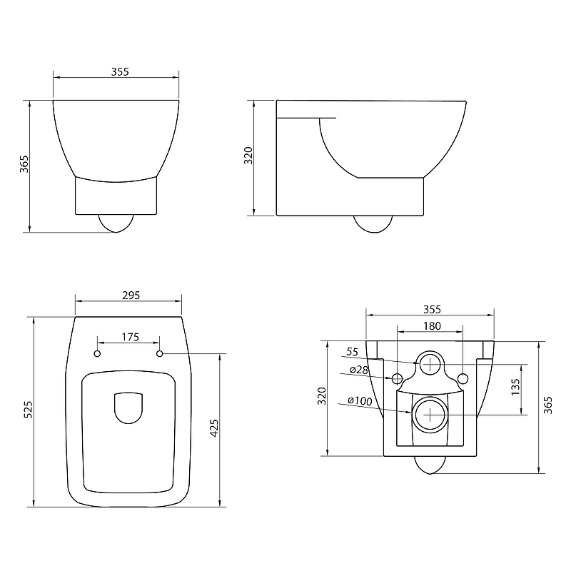 Подвесной унитаз BelBagno Lago BB128CH/BB128SC безободковый с сиденьем микролифт, белый