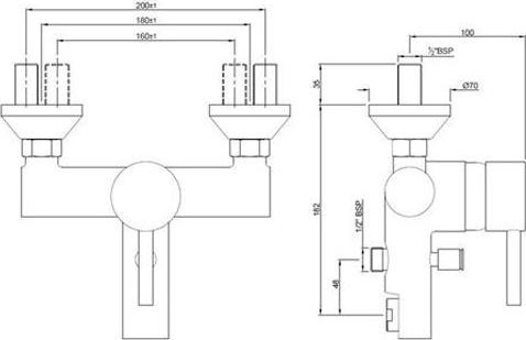 Смеситель для ванны Jaquar Florentine FLR-CHR-5123