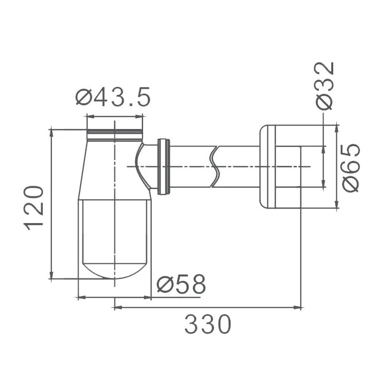 Сифон Haiba HB80 хром