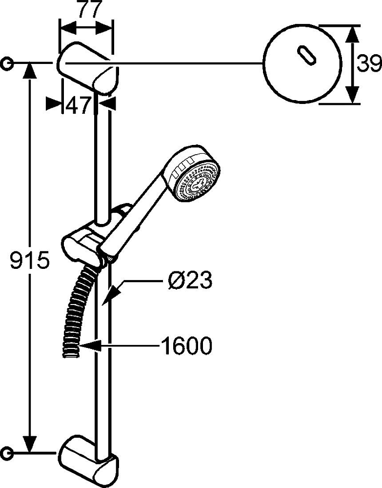 Душевой гарнитур Kludi Zenta 6074005-00