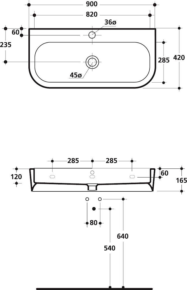 Раковина Kerasan Flo 315101 90 см