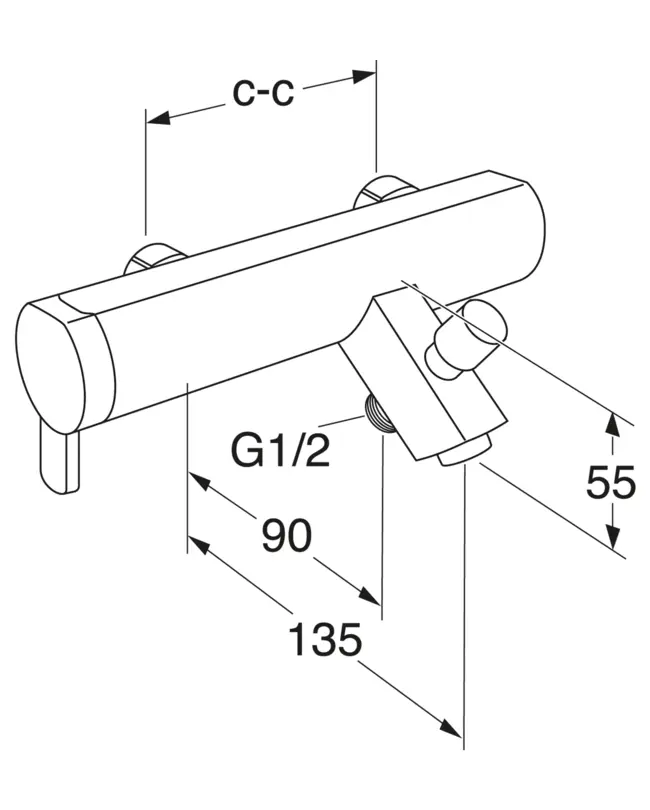 Смеситель для ванны с душем Gustavsberg Coloric GB41219023 23 черный