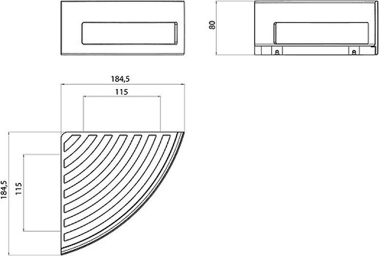 Полка корзина Emco System2 3545 001 21 угловая, хром